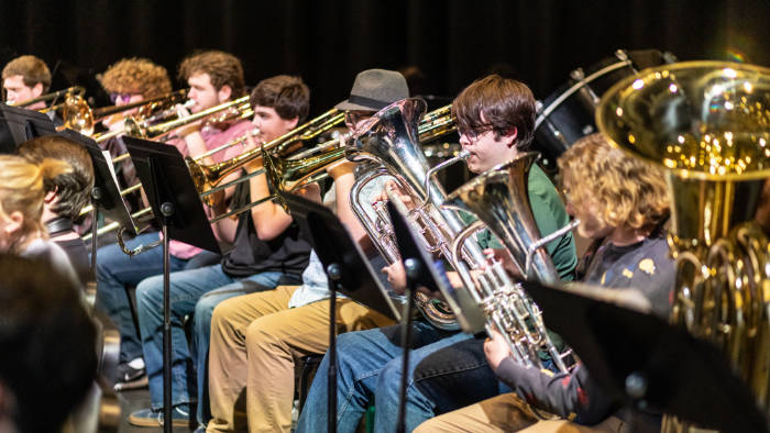 The selected ensemble performing.